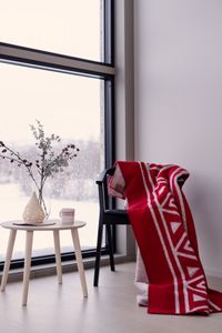 Hovedbilde R&aacute;šša ullpledd R&oslash;d/beigemelert